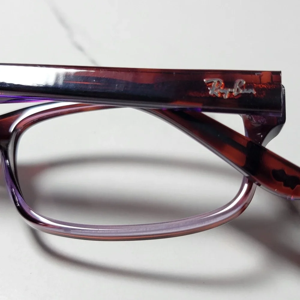 Ray-Ban RB 5187 2442 Tortoise Purple Eyeglass Frames 52-16-140